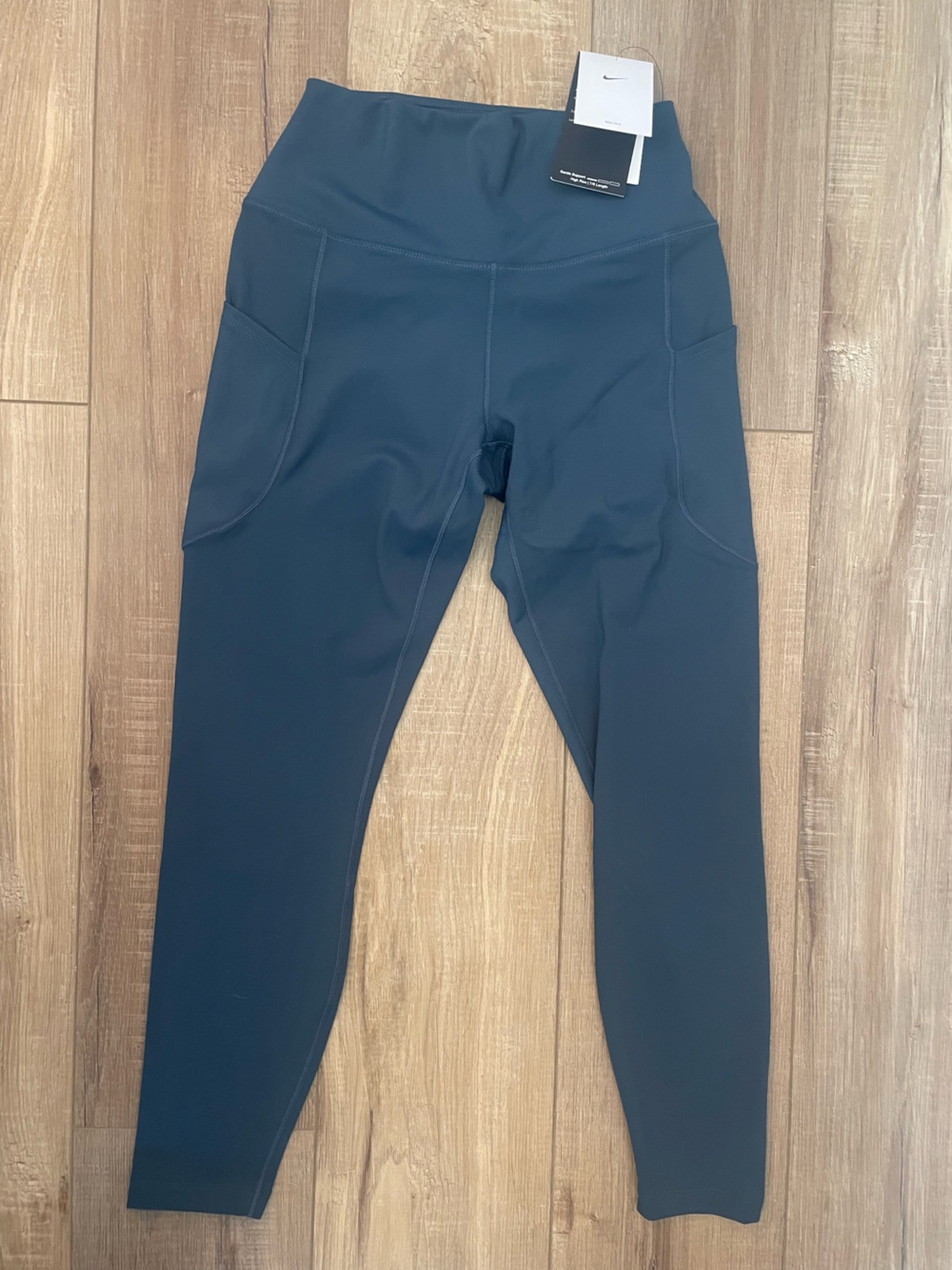Nike One Dri-Fit Gentle Support High-Rise Teal 7/8 Training Leggings Sz Med NWT